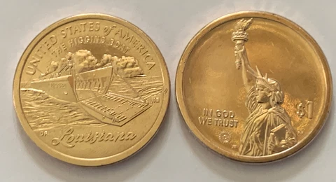 2023 P & D Louisiana American Innovation Dollar 2 Coins Cover
