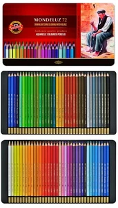 Mondeluz Aquarell Watercolor Pencils 72 colors KOH-I-NOOR 3727 metal box - Picture 1 of 4