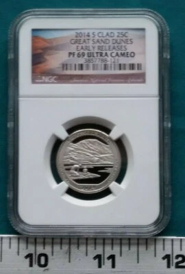 2014 S NGC PF69 Clad Great Sand Dunes Early Quarter Ultra Cameo #5457 - Image 1 of 4
