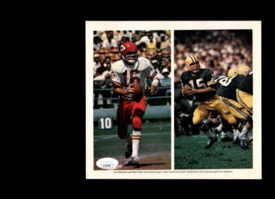 Bart Starr Len Dawson JSA Coa Vintage 8x7 Signed Photo - Image 1 of 2