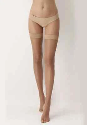 5 Pack Oroblu Bas Geo Up 8 den Halterlose Strümpfe ultra transparent, 5 cm Band - Bild 1 von 4