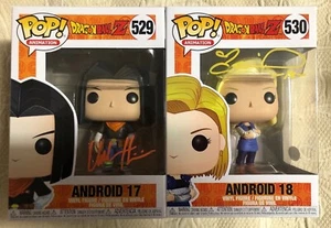 Colleen Clinkenbeard Chuck Huber Signed Funko Pop Set Android 17 18 JSA COA 4 - Picture 1 of 6