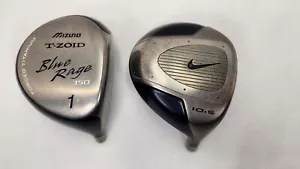 Lot 2 Nike Golf Forged Titanium Blue 10.5° Driver RH, Mizuno T-ZOID Blue Rage 9° - Picture 1 of 12
