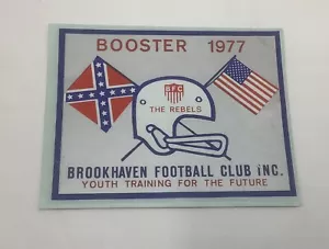 1977 Brookhaven Football Club Inc Booster Club Ventana Pegatina-Long Island NY - Imagen 1 de 2