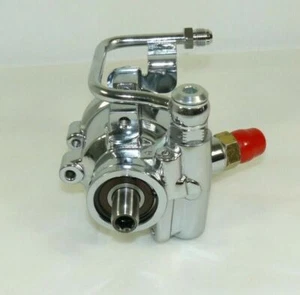 Type II Chm Aluminum Pwr Steering Pump W/ Steel Mid Mount Hardline for Chevy GM - Picture 1 of 5