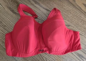 Panache Sport Sports Bra Underwired Full Coverage Women’s Size 40DD Red 5021A - Picture 1 of 6