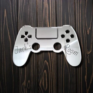 Gaming Personalised Door Sign Mirror - (Colour Optionen & Engraving) - Picture 1 of 2