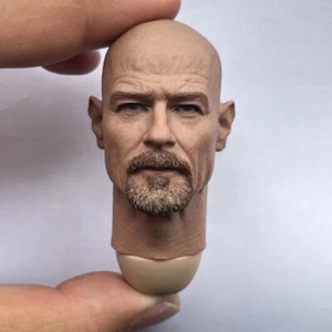 1/6 Male Heisenberg Walter Hartwell White Head Sculpt Carved For 12" Figure Body - Picture 1 of 7