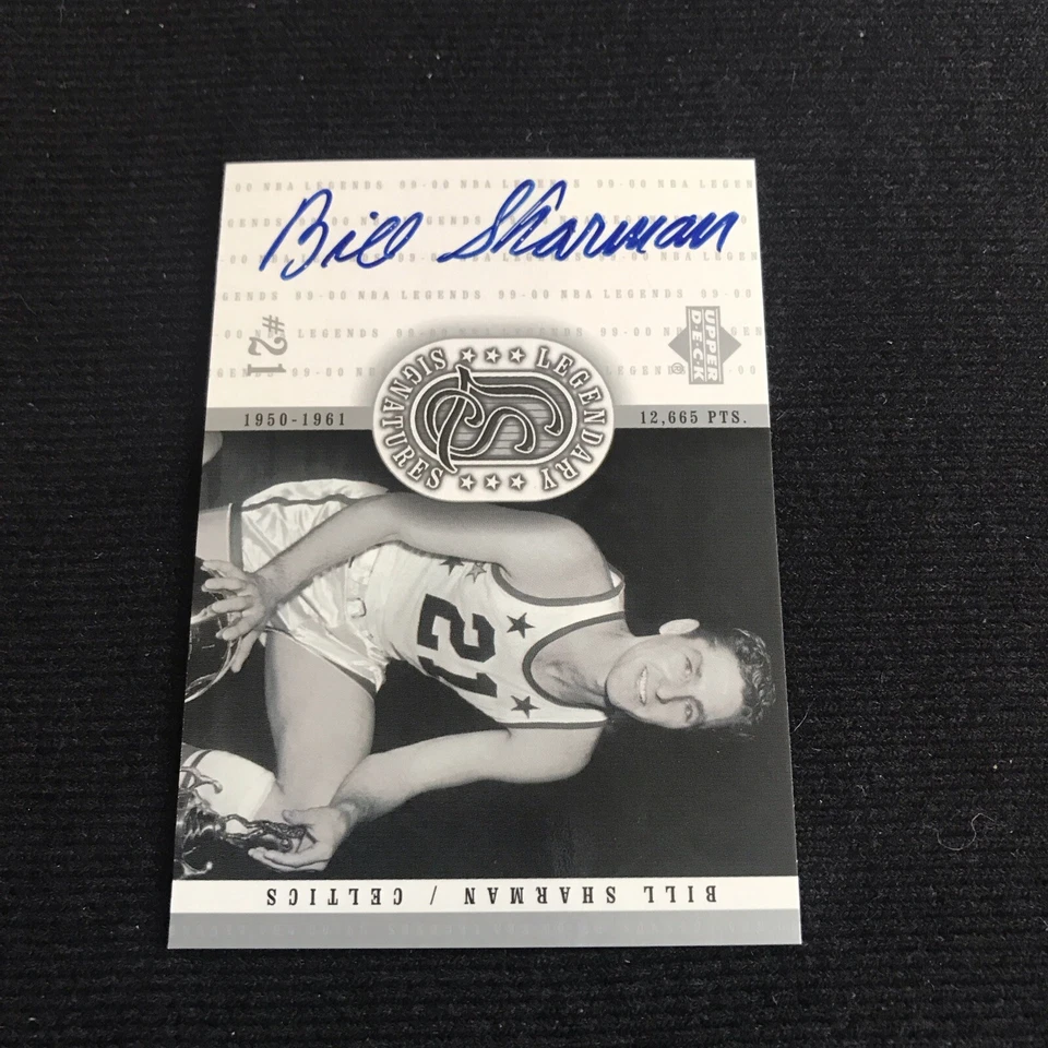 1999-00 Upper Deck NBA Legends Bill Sharman Legendary Signatures Auto BS Celtics - Image 1 of 2