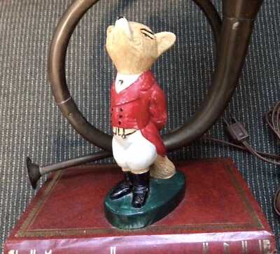 Fox Hunt Hunting Reynard Mr Fox And Hunt Horn Lamp - Image 1 of 4