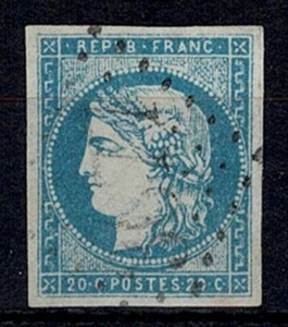 FRANCE STAMP YVERT 44B SCOTT # 43 " CERES BORDEAUX 20c TYPE I " USED VF Y947 - Picture 1 of 2