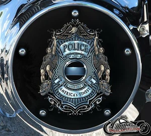 HARLEY DAVIDSON NARROW PROFILE DERBY COVER 2016+ TOURING ONLY POLICE - Picture 1 of 1