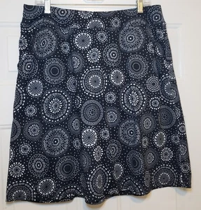 Damen schwarz & weiß sportlich Golf Tennis Pull-on Skort Rock mit Taschen Plus XXL - Bild 1 von 2