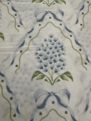 Kassatex white,blue,green floral TABLECLOTH 90” or 70" rd .or sq. New - Image 1 of 2