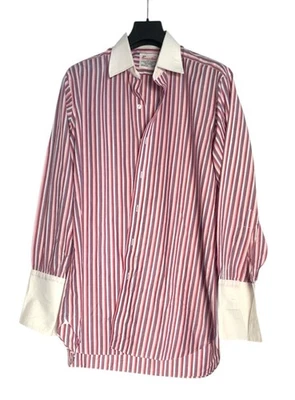 Turnbull & Asser London X B.Goodman Cotton Striped French Cuff Men D.Shirt SZ 16 - Image 1 of 4