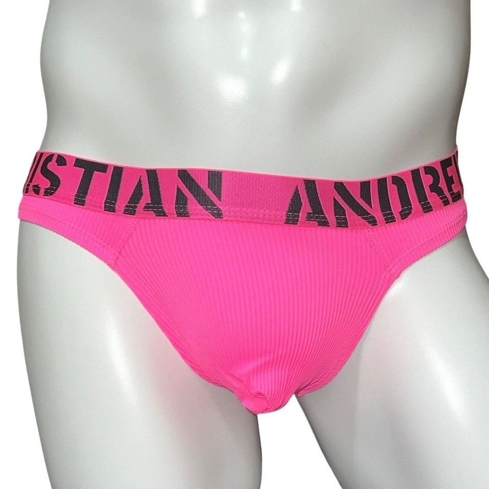 Andrew Christian Hotness Calzoncillo Rosa Neón Talla S (28-31) #92879 Nuevo con Etiquetas Foto 1 de 4