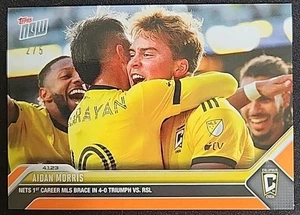 Aidan Morris 2023 Topps Now MLS 1st Brace Orange #55 Columbus Crew #2/5 - Picture 1 of 3