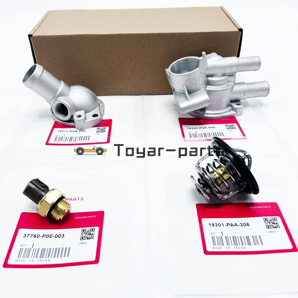 4x Thermostat Housing Cover & Sensor For 1996-2000 Honda Civic 1.6L 19320P2A000 - Image 1 of 4
