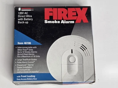 Kidde FireX Smoke Alarm 120V AC Hardwired Detector with 9v Battery Backup #46186 - Image 1 of 4