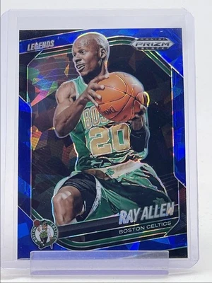 RAY ALLEN 2024-25 PANINI PRIZM BLACK LEGENDS BLUE ICE PRIZM /125 Q5752 - Image 1 of 2