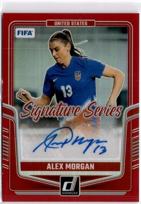 Alex Morgan 2024-25 Panini Donruss FIFA Signature Series Red Auto #16/49 USA - Image 1 of 2