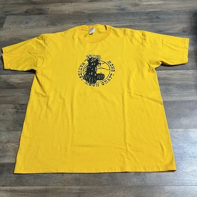 Vintage Jerzees Harvest Moon Craft Show Mens XL T-Shirt Tee Yellow VTG - Image 1 of 4