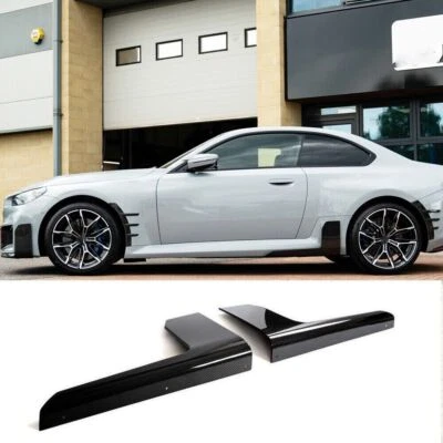 2PCS Carbon Fiber Car Side Skirts Extention lips For BMW M2 G87 2022-2024 - Изображение 1 из 4