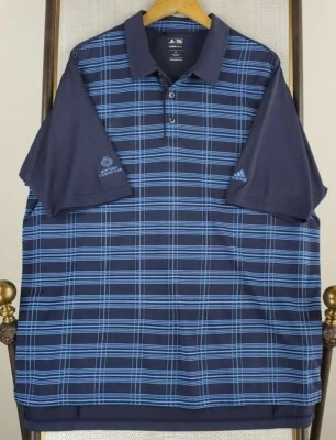Camisa Polo de Golf ADIDAS x MONTEREY CC Talla XL Azul a Cuadros Climacool Para Hombres Absorbente Foto 1 de 4