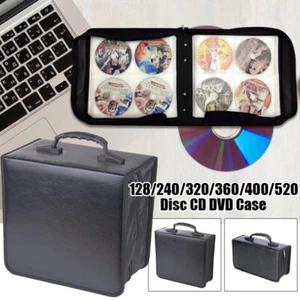 128/400/520 CD DVD Carry Case Disc Storage Holder Handle Portable Fold Discs Bag - Picture 1 of 19