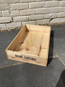 6 Flaschen flache Echtholz Weinkiste Box - Korb Tablett Geschenk Pflanzgefäß - Bild 1 von 7