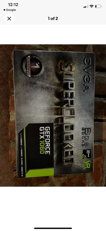 EVGA NVIDIA GeForce GTX 1060 6GB GDDR5 Graphics Card - ‎06G-P4-6163-KR - Image 1 of 2