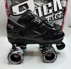 Sure-Grip Rock Rollschuhe Glitzer Schwarz Kinder Größe 5 Low Top Neu im Karton - Bild 1 von 14
