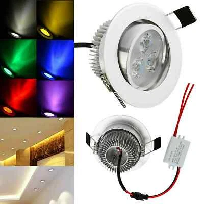 3W Recessed LED Ceiling Light Round LED Downlight for Home Decor 12V 24V - Image 1 of 4