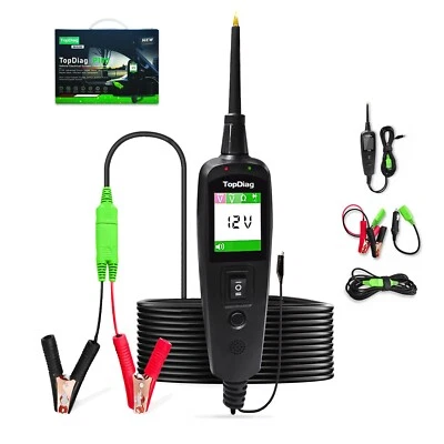 TopDiag P100 12V 24V Car Electrical Circuit Tester Power Probe with 10M Cable