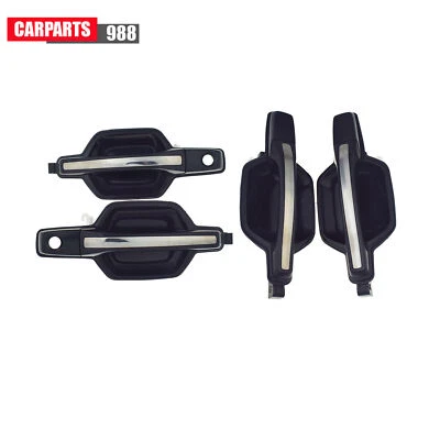 Manija de puerta exterior delantera trasera negra y cromada para Mitsubishi Montero 2001-2006 Foto 1 de 4