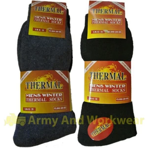 Paquete de 3 pares térmicos para hombre/damas cepillados gruesos cálidos al aire libre invierno calcetines - Imagen 1 de 6