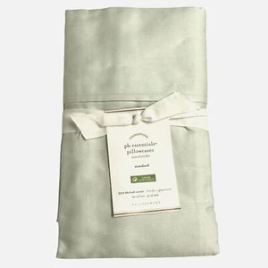 NWT Pottery Barn Essential 100% Cotton Sateen Standard Pillowcases Pair 300TC - Picture 1 of 8