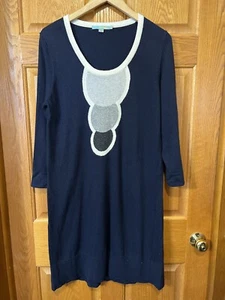 AO65 Boden Kaschmir Angora Pullover Kleid dunkelblau Damen 12 - Bild 1 von 4