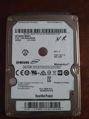 Seagate ST640LM001 640GB, Internal, 5400 RPM, 2.5" Hard Drive, Storage, As-is - Image 1 of 3