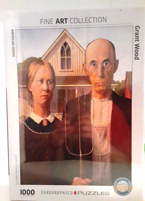 Rompecabezas Eurographics Fine Art Grant Wood American Gothic 1000 piezas sellado  Foto 1 de 4