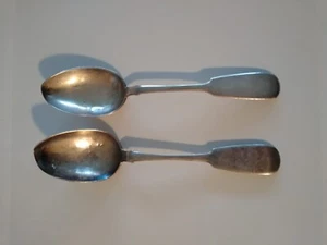Antique 2 Russian 84 Silver Serving Spoons Original 154 Grams Free Shipping - Picture 1 of 5
