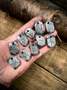Viking rune pendant, forged Nordic rune pendant, Viking rune, elder futhark