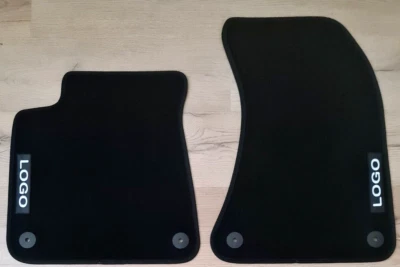 Tapetes de assoalho dianteiros dois carros veludo para Audi A6 C7 2011-2018 forro de tapete impermeável - Imagem 1 de 3