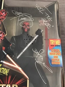 Star Wars Episode #1 Ray Park signierte Darth Maul Actionfigur. Fotobeleg!! - Bild 1 von 6
