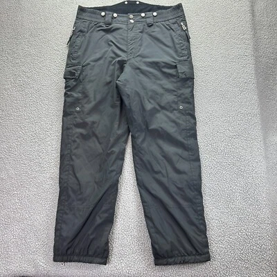Pantalones Bogner Hombres Grandes Negros Forrados Cintura Elástica Bolsillo de Carga Tobillo Cremallera Esquí Nieve Foto 1 de 4