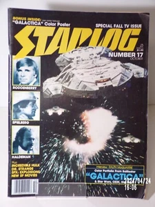 October Starlog Magazine, Number 17, Special Fall TV Issue Galactica Poster - Picture 1 of 20