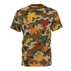 Fall Camo Unisex Tee - Autumn Leaves Design - Picture 1 of 9