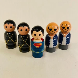 Bif Bang Pow! DC Comics Superman Suicide Squad Pin Mate Wooden Figures Lot of 5 - Picture 1 of 6