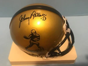 JOHNNY LATTNER SIGNED MINI HELMET HEISMAN 53 INSCRIPT steelers notre dame  JSA - Picture 1 of 4