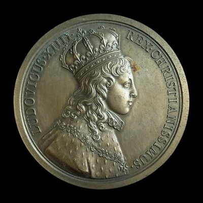 Médaille , du Sacre de LOUIS XIV - à REIMS en 1654 - Photo 1/4
